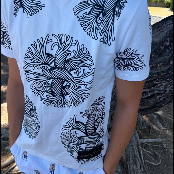 LOUIS VUITTON CHRISTOPHER NEMETH AUTHENTIC MEN T SHIRT WHITE LOVE ROPE TIE KNOT - Picture 16 of 16